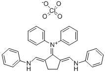 Structure of N-(2,5-DIANILINOMETHYLENECYCLOPENTYLIDENE)DIPHENYLAMINIUM PERCHLORATE