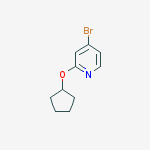 Structure of 4-broMo-2-(cyclopentyloxy)pyridine