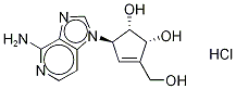 3-Cyclopentene-1,2-diol, 5-(4-aMino-1H-iMidazo[4,5-c]pyridin-1-yl)-3-(hydroxyMethyl)-, (Hydrochloride) (1:1), (1S,2R,5R)-结构式