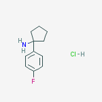 Cyclopentanamine, 1-(4-fluorophenyl)-, hydrochloride结构式