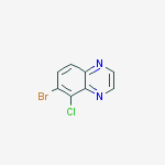 6-Bromo-5-chloroquinoxaline结构式