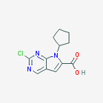 Structure of 2-CHLORO-7-CYCLOPENTYL-7H-PYRROLO[2,3-D]PYRIMIDINE-6-CARBOXYLIC ACID