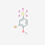 1-Methoxy-2-bromo-4-(pentafluorosulfanyl)benzene结构式