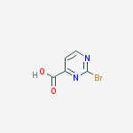 2-Bromopyrimidine-4-carboxylic acid结构式