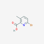 Structure of 6-BROMO-3-METHYLPYRIDINE-2-CARBOXYLIC ACID