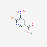 Methyl 6-bromo-5-nitronicotinate结构式