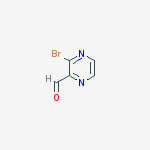 3-bromo-2-pyrazinecarbaldehyde结构式