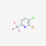 Chemical structure of 2-Bromo-3-chloro-6-(trifluoromethyl)pyridine