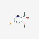 Structure of 1-(5-bromo-3-methoxy-2-pyridinyl)ethanone