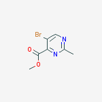 methyl 5-bromo-2-methylpyrimidine-4-carboxylate结构式