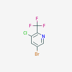 5-bromo-3-chloro-2-(trifluoromethyl)pyridine结构式