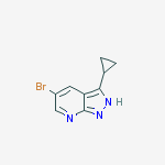 Structure of 5-bromo-3-cyclopropyl-1H-pyrazolo[3,4-b]pyridine