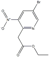 Structure of (5-BroMo-3-nitropyridin-2-yl)acetic acid ethyl ester