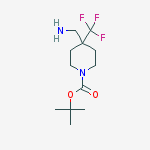 Structure of Tert-butyl 4-(aminomethyl)-4-(trifluoromethyl)piperidine-1-carboxylate