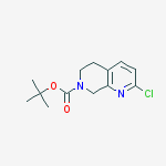 Structure of tert-butyl 2-chloro-5,6-dihydro-1,7-naphthyridine-7(8H)-carboxylate