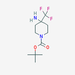 Structure of Tert-butyl 4-amino-4-(trifluoromethyl)piperidine-1-carboxylate