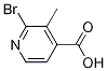 Structure of 2-bromo-3-methyl-4-Pyridinecarboxylic acid