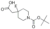 Structure of 2-(1-(tert-butoxycarbonyl)-4-fluoropiperidin-4-yl)acetic acid