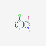 4-Chloro-5-fluoro-7H-pyrrolo[2,3-d]pyrimidine结构式