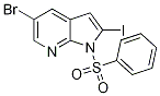 1-(benzenesulfonyl)-5-bromo-2-iodopyrrolo[2,3-b]pyridine结构式
