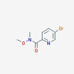 5-bromo-n-methoxy-n-methylpyridine-2-carboxamide结构式