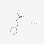 Structure of Methyl 3-(3-pyrrolidinyl)propanoate Hydrochloride (1:1)