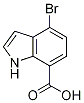 Structure of 1H-Indole-7-carboxylic acid, 4-broMo-
