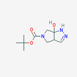 Structure of tert-butyl 6a-hydroxy-3a,4,6,6a-tetrahydropyrrolo[3,4-c]pyrazole-5(1H)-carboxylate