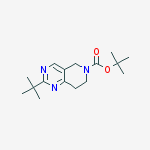 2-tert-Butyl-7,8-dihydro-5H-pyrido[4,3-d]pyriMidine-6-carboxylic acid tert-butyl este结构式