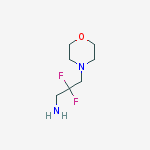 2,2-Difluoro-3-morpholinopropan-1-amine结构式
