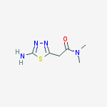 2-(5-amino-1,3,4-thiadiazol-2-yl)-N,N-dimethylacetamide(SALTDATA: FREE)结构式