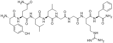 Structure of H-TYR-GLN-LEU-LEU-GLY-GLY-ARG-PHE-NH2