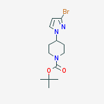 tert-butyl 4-(3-bromo-1H-pyrazol-1-yl)piperidine-1-carboxylate结构式