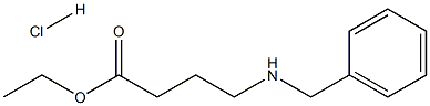Structure of Butanoic acid, 4-[(phenylmethyl)amino]-, ethyl ester, hydrochloride