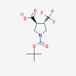 Structure of Trans (+/-) [4-(trifluoromethyl)pyrrolidine]-1,3-dicarboxylic acid 1-tert-butyl ester
