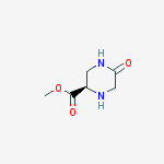 Structure of methyl (2R)-5-oxopiperazine-2-carboxylate