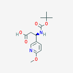 BOC-(R)-3-AMINO-3-(6-METHOXY-3-PYRIDYL)-PROPIONIC ACID结构式
