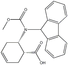 cis-2-(9-Fluorenylmethoxycarbonylamino)cyclohex-4-enecarboxylic acid结构式