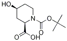 (2R,4S)-4-羟基哌啶-1,2-二羧酸 1-叔丁酯结构式