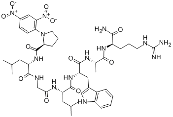 Structure of N-(2,4-DINITROPHENYL)-PRO-LEU-GLY-LEU-TRP-ALA-D-ARG AMIDE