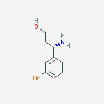 Chemical structure of (S)-3-AMINO-3-(3-BROMO-PHENYL)-PROPAN-1-OL