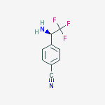 4-[(1r)-1-amino-2,2,2-trifluoroethyl]benzonitrile结构式