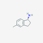 Chemical structure of (1R)-5-methyl-2,3-dihydro-1H-inden-1-amine