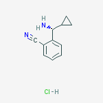 Structure of 2-((1R)AMINOCYCLOPROPYLMETHYL)BENZENECARBONITRILE-HCL