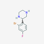 Structure of (S)-2-(2-Bromo-4-fluorophenyl)piperazine