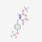 N-?-t-Butoxycarbonyl-(4-trifluoromethoxy)-D-phenylalanine结构式