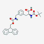 Structure of Boc-3-(Fmoc-aminomethyl)-D-phenylalanine