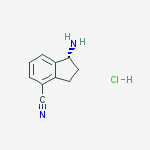 Structure of (R)-1-AMINO-2,3-DIHYDRO-1H-INDENE-4-CARBONITRILE-HCL