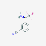 3-[(1r)-1-amino-2,2,2-trifluoroethyl]benzonitrile结构式