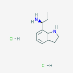 Structure of (1S)-1-(2,3-dihydro-1H-indol-7-yl)propan-1-amine,dihydrochloride